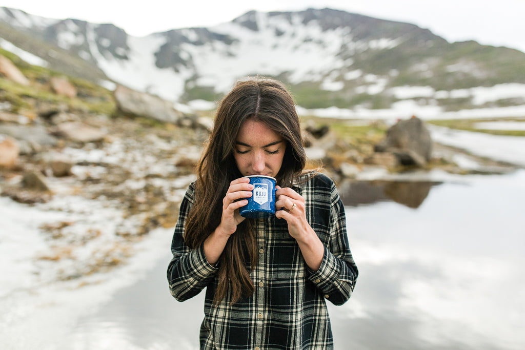 drinking pour over coffee and having a kujumoment