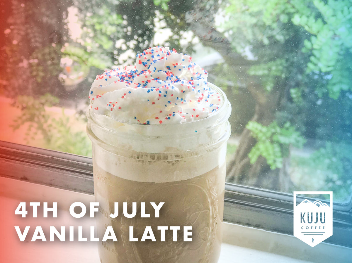Summer Pour Over Coffee Recipe - 4th of July Vanilla Latte!