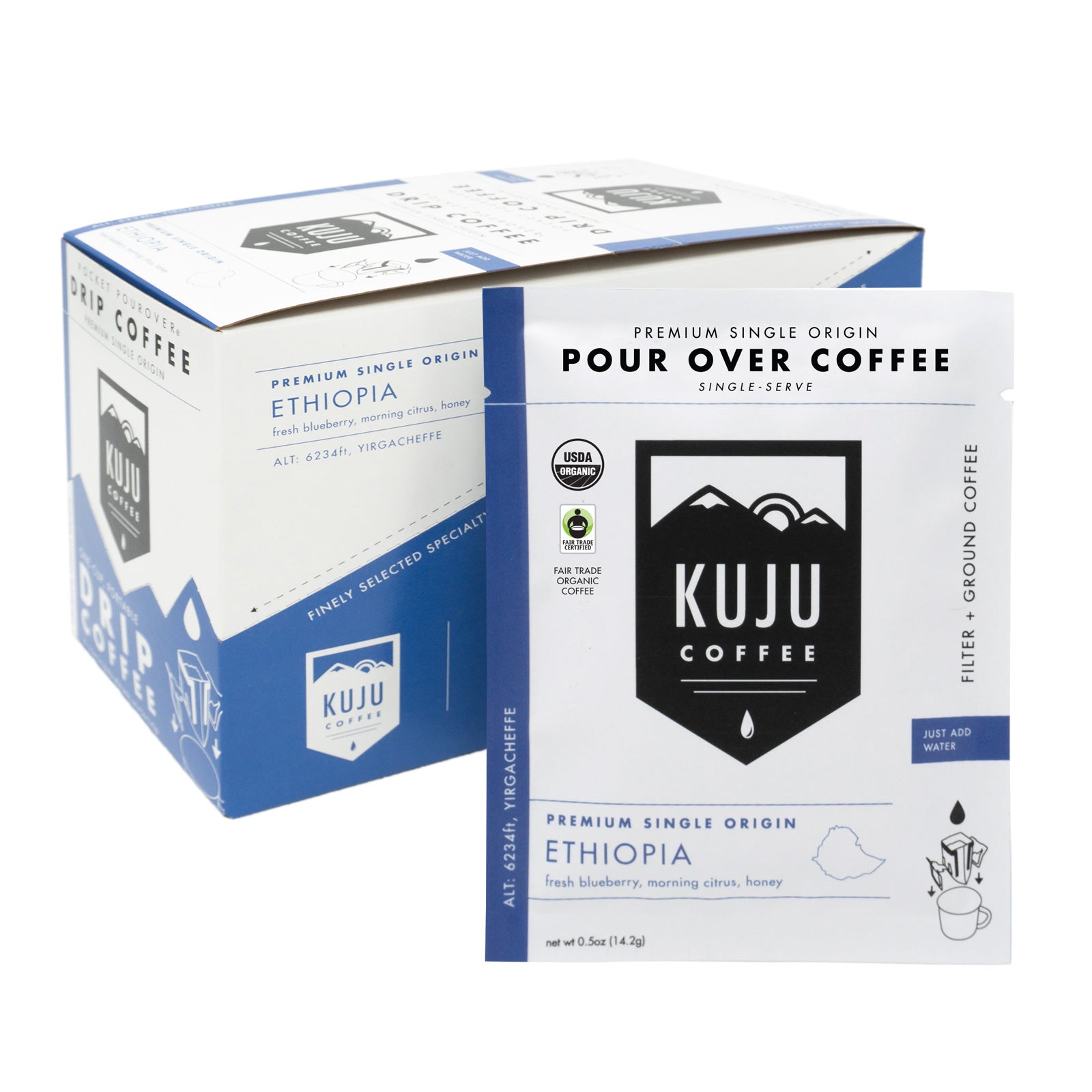 Single-Serve Pour Over Coffee | Organic | Ethiopia, Yirgacheffe